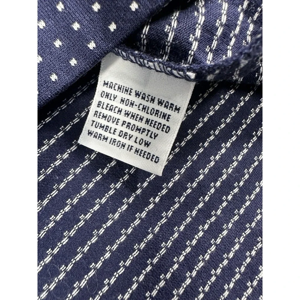Polo Golf Ralph Lauren Mens Large Blue Polka Dot 100% Pima Cotton Polo Shirt